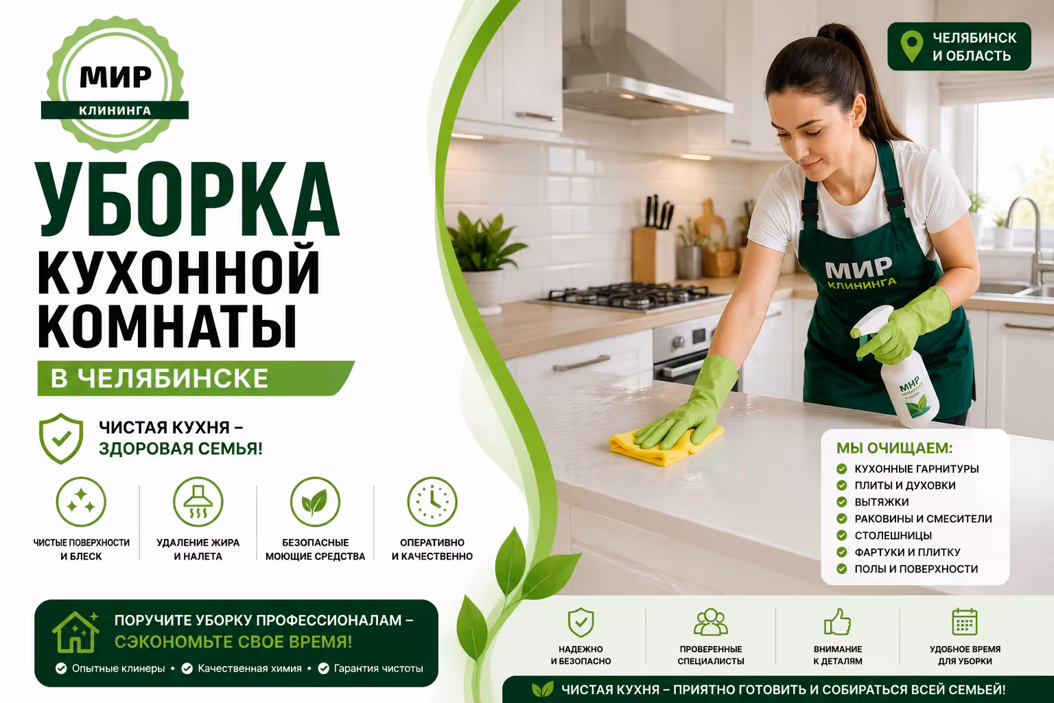 Генеральная уборка кухни в Челябинске