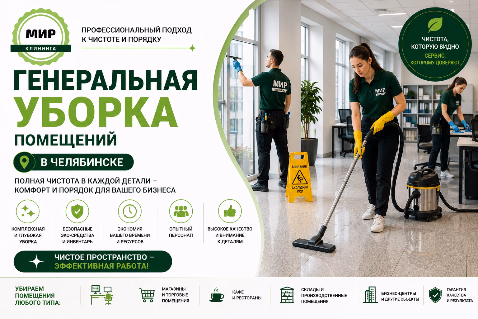 Уборка помещений в Челябинске